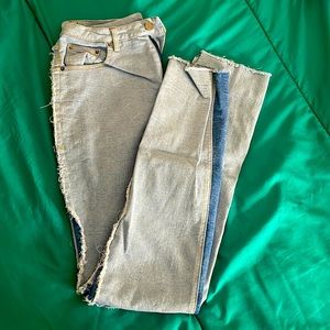 Bell-Bottom Two-Tone Jeans